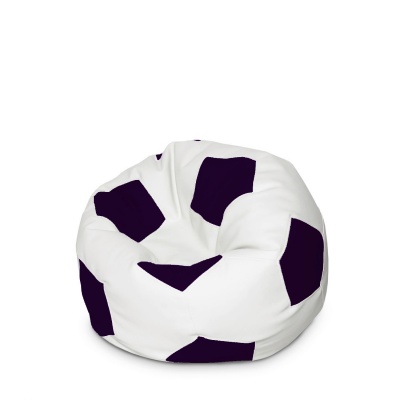 Кресло-мяч детский Экокожа Черно белый (50х50х50 см) Папа Пуф купить в магазине Папа Пуф недорого